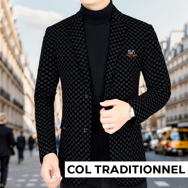 Manteau Style Blazer Napoléon™ avec Doublure UltraDouillette / L'Élégance et la Majesté d'un Conquérant!