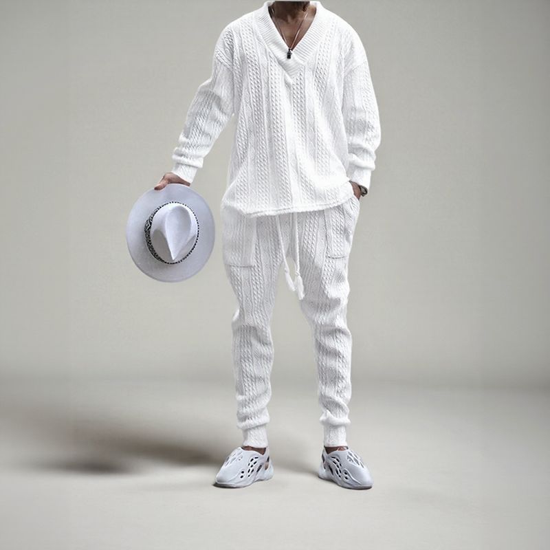 EliteWear™ Men's Structured Braided Knit Set / For Men Who Value Comfort and Presence!