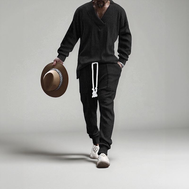 EliteWear™ Men's Structured Braided Knit Set / For Men Who Value Comfort and Presence!