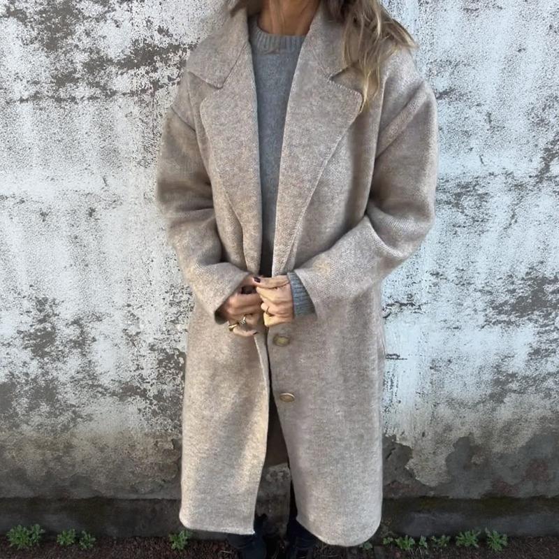 Eclair™ Coat in Brushed Wool with Structured Lapel and Classic Buttons / Timeless Elegance that Warms with Style and Personality!