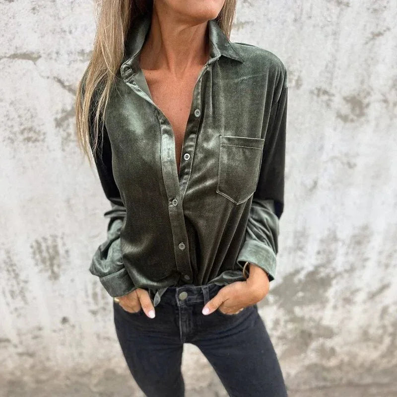Parisienne™ Shirt with a Velvety Touch for Mid-Season / A Touch of French Charm for Mild Weather Days!
