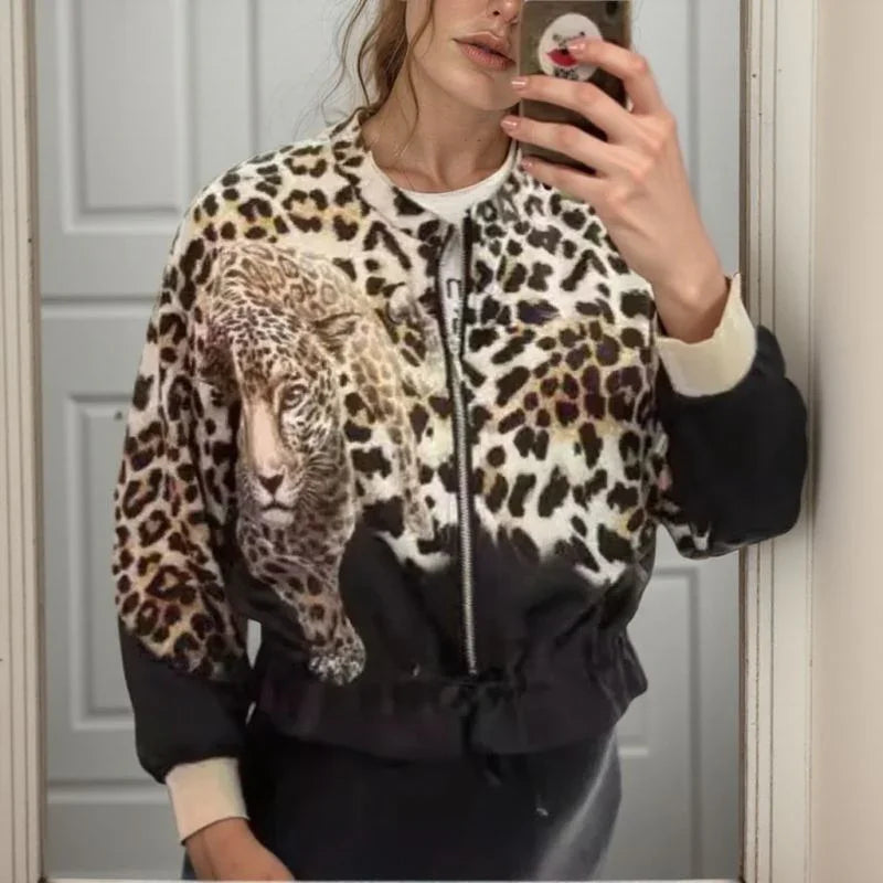 Luxe Leopard™ Jacket Bomber Style and Animal Print / Wild Attitude and Sophisticated Style in One Piece!