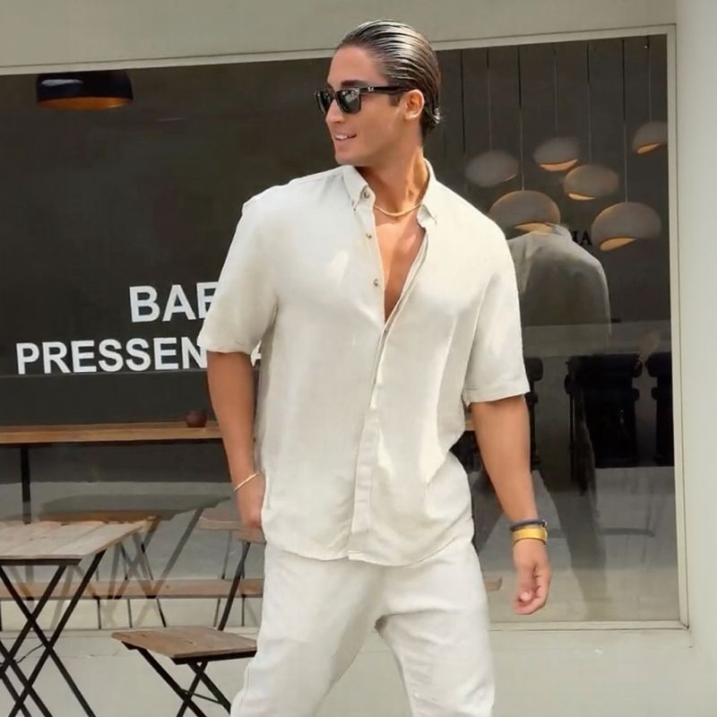Capri Uomo™ Set in Smart Fabric with Minimalist Design / European Mediterranean Luxury for Summer 2025-2026!