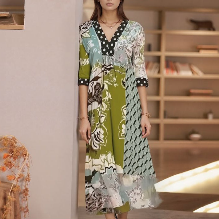 Palermo™ Dress in Satin Knit with Floral Print / / Sparkle, Charm, and Exclusivity in One Piece!
