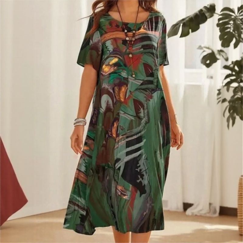 Gallery™ Dress in Contemporary Abstract Print / The Style that Turns You into a Work of Art!