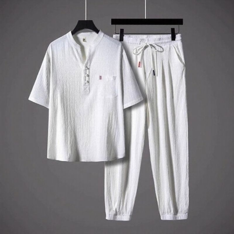 [🔥Last Day of the Promotion – Buy 1, Get 1 FREE!]  Sartori™ Set in Premium Viscose with Elegant Collar / The Meeting Point Between Comfort and Class! (Cópia)