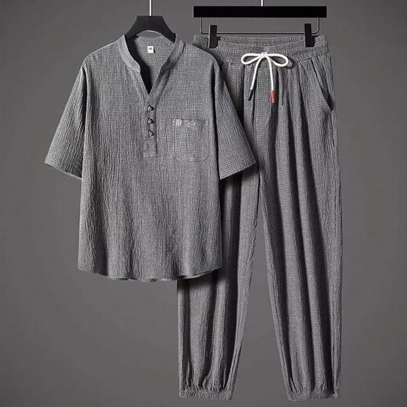 [🔥Last Day of the Promotion – Buy 1, Get 1 FREE!]  Sartori™ Set in Premium Viscose with Elegant Collar / The Meeting Point Between Comfort and Class! (Cópia)