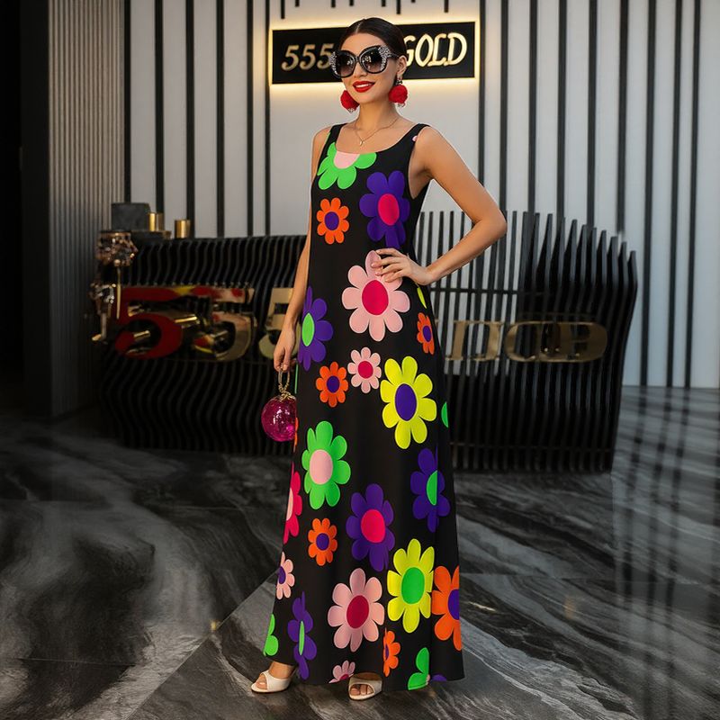 Flora™ Dress in Lightweight Fabric with Vibrant Floral Print / For Women Who Exude Energy and Charm!