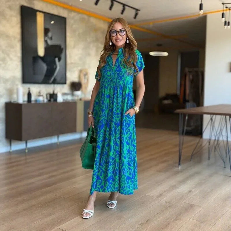Lily™ Dress in Lightweight Viscose with Mandarin Collar / A modern classic for those who live authentically!