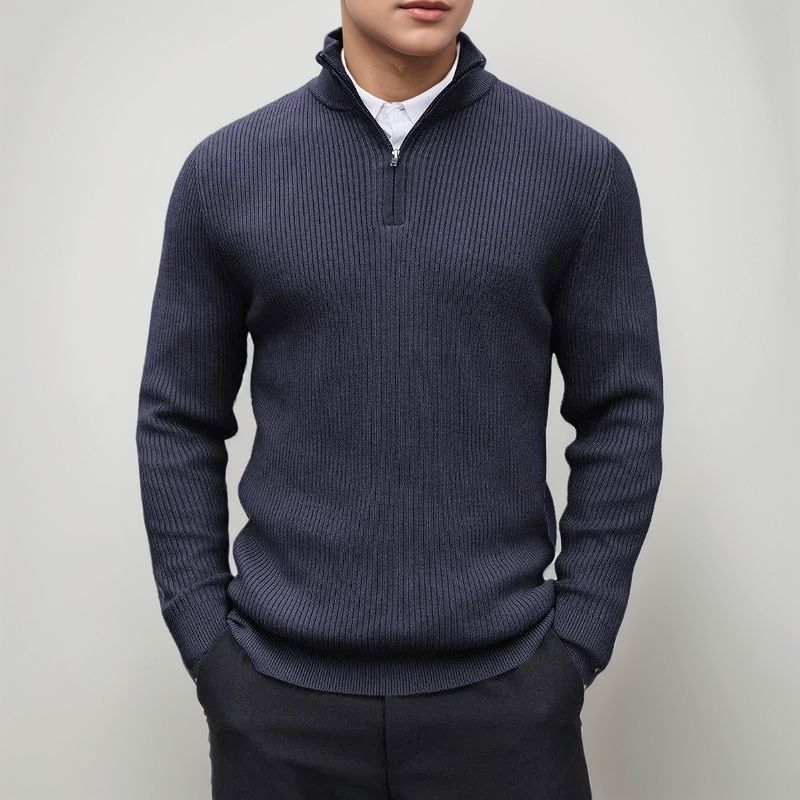 Valhalla™ Sweater in Premium Ribbed Tricot with High Neck / Minimalist Design, Impeccable Structure, and a Presence that Commands Respect!