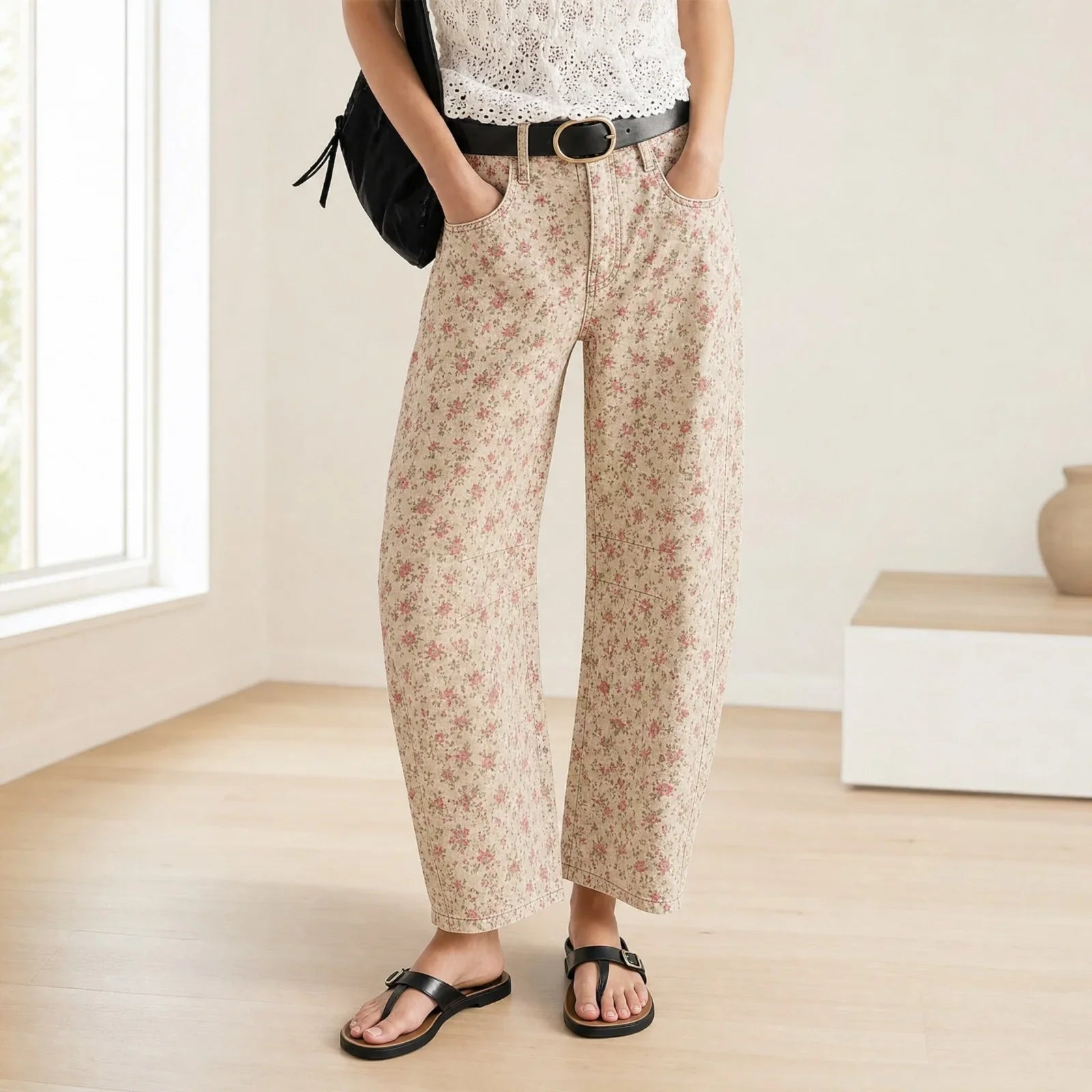 Alvida™ Pants with Floral Print and Wide Fit
