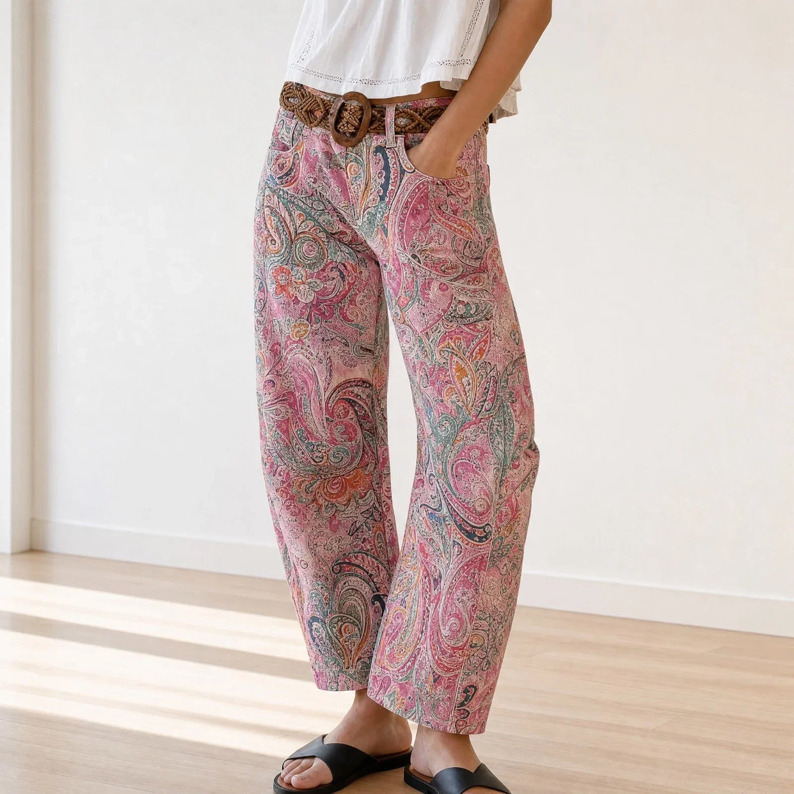 Alvida™ Pants with Floral Print and Wide Fit