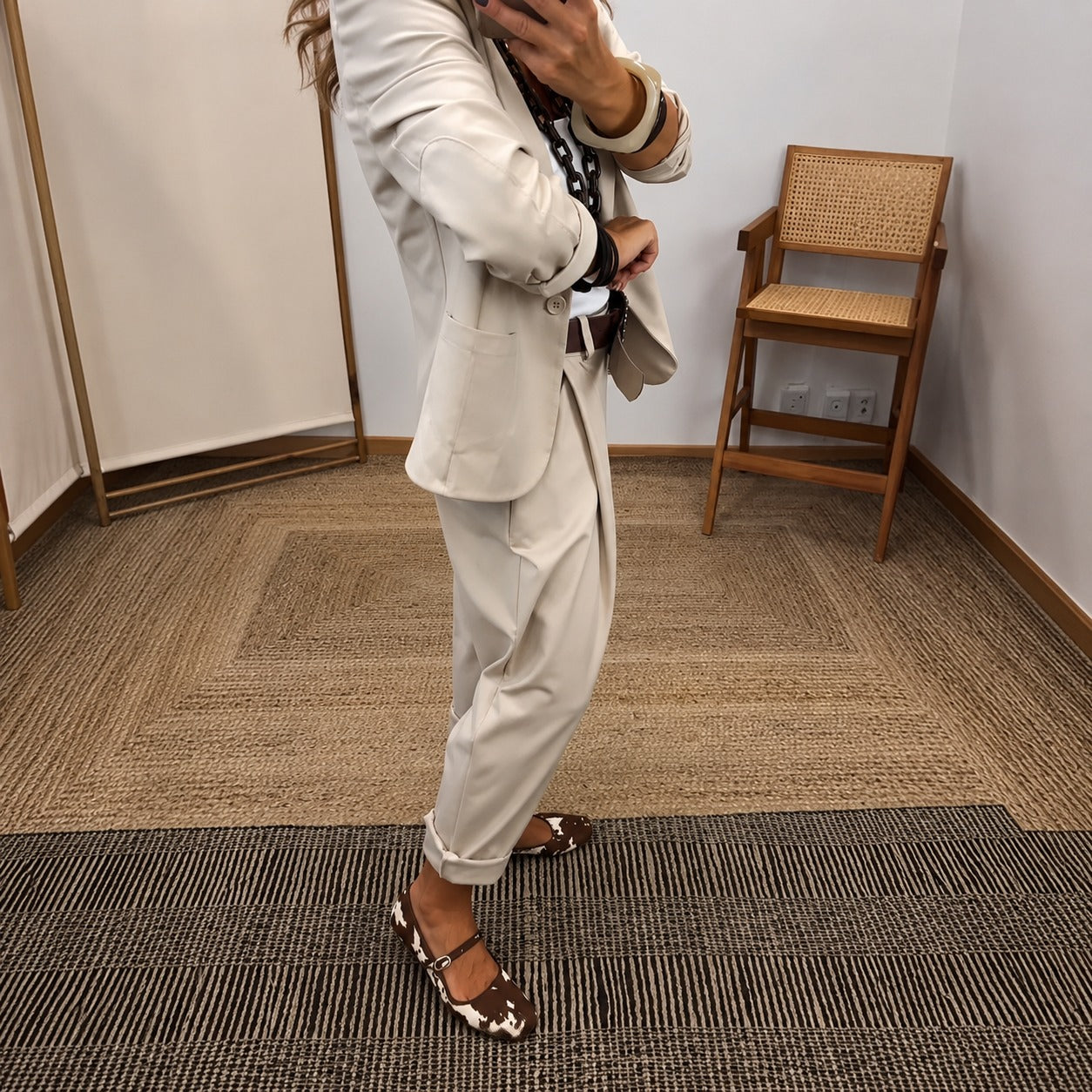 Coord Set Verenza™ with Tailored Blazer, Relaxed Pants and Drawstring Waist