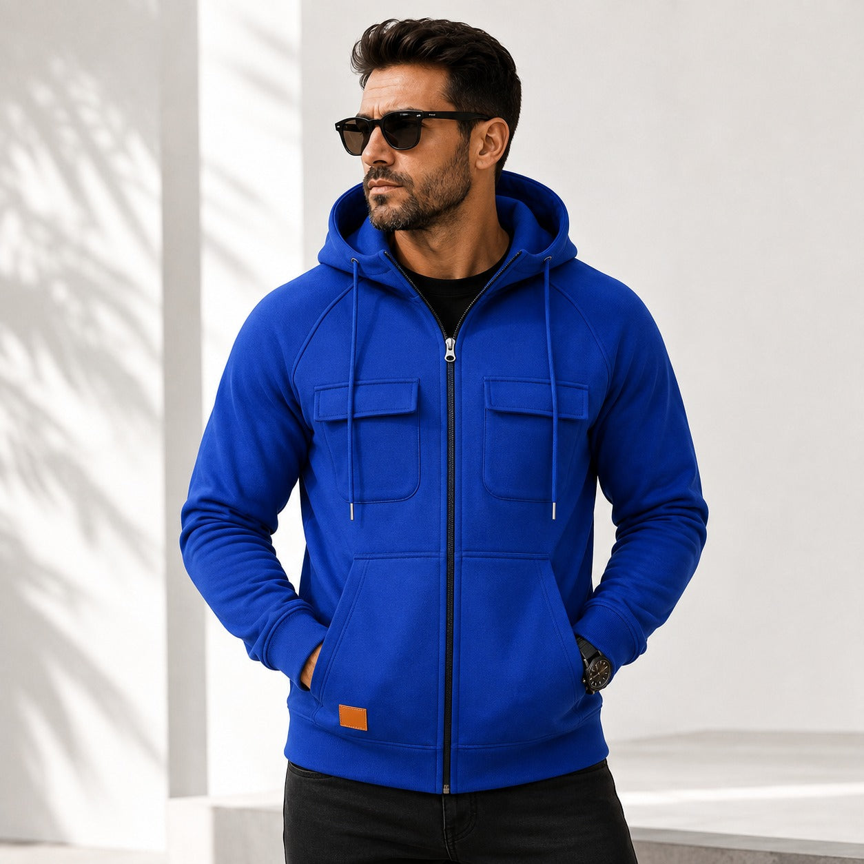 Torren™ Hooded Jacket with Adjustable Drawstrings and Flap Chest Pockets