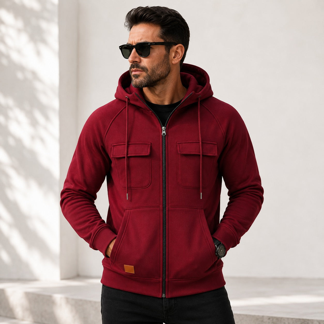 Torren™ Hooded Jacket with Adjustable Drawstrings and Flap Chest Pockets