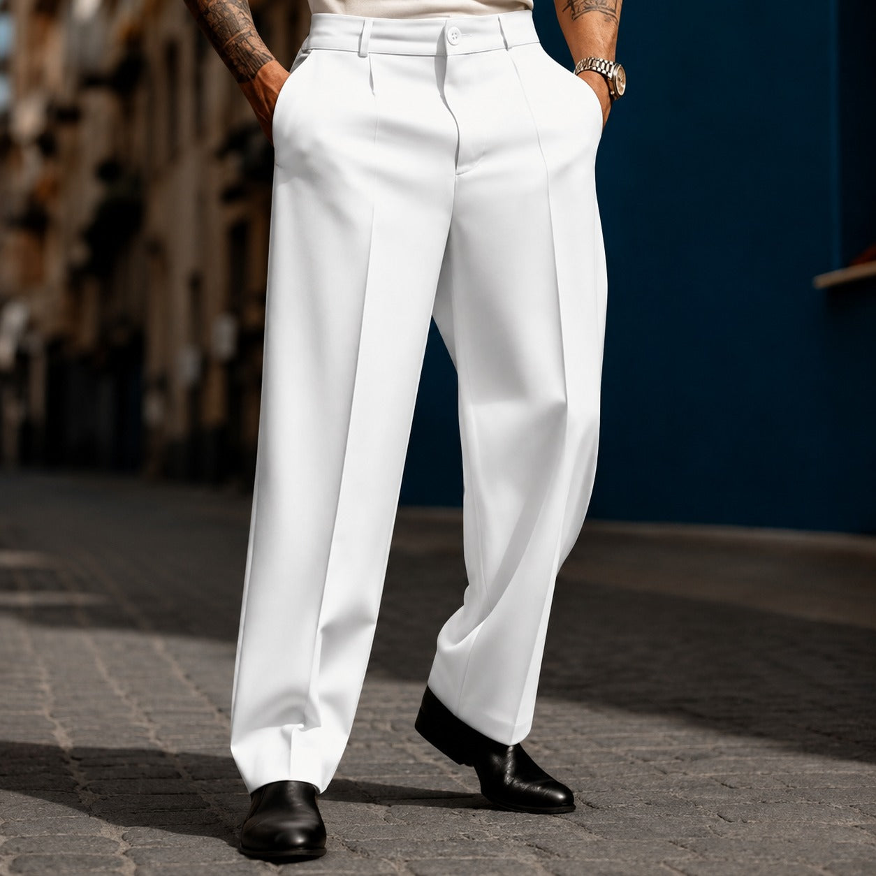 Pants Marcel™ in Premium Tailoring with Front Pleats and Relaxed Fit