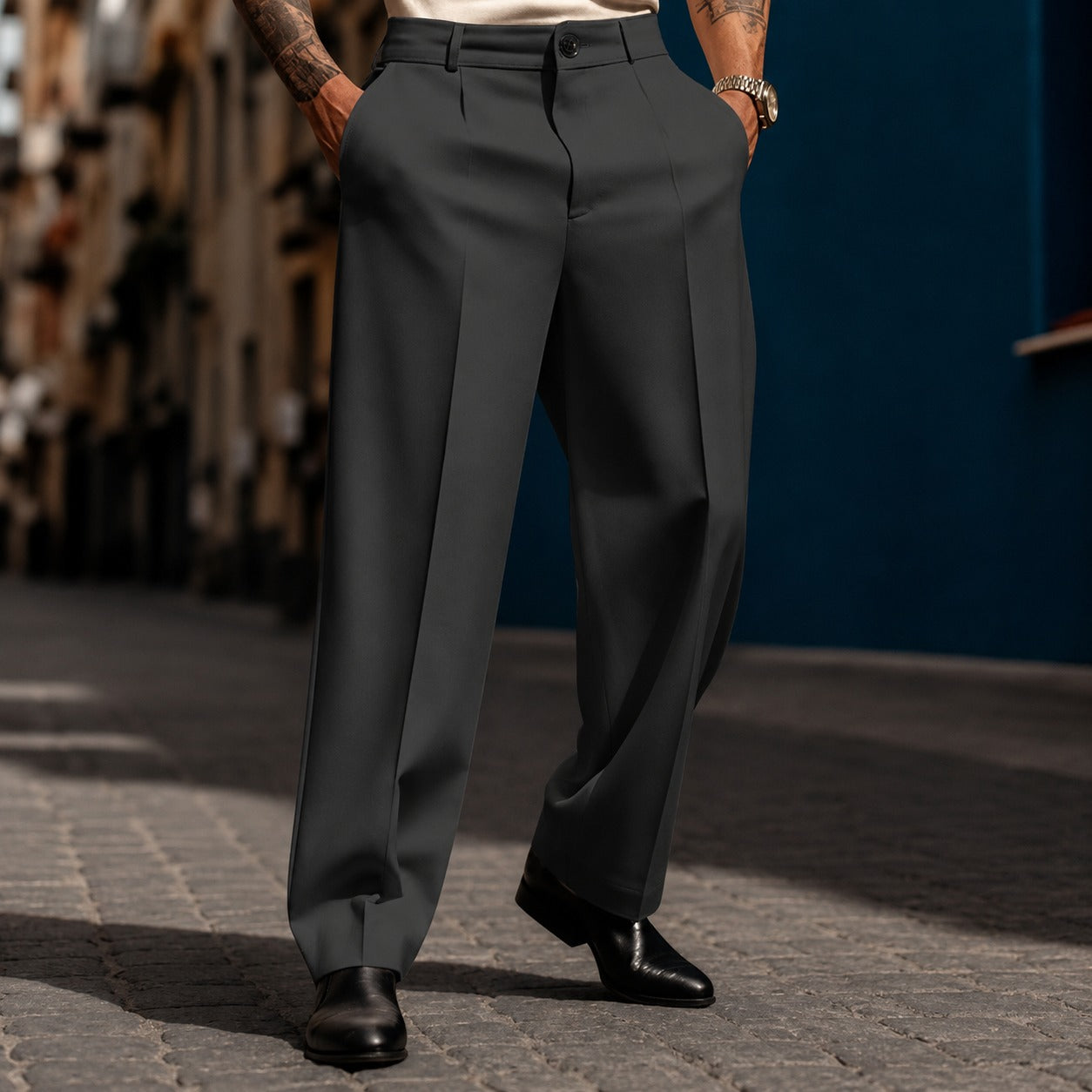 Pants Marcel™ in Premium Tailoring with Front Pleats and Relaxed Fit