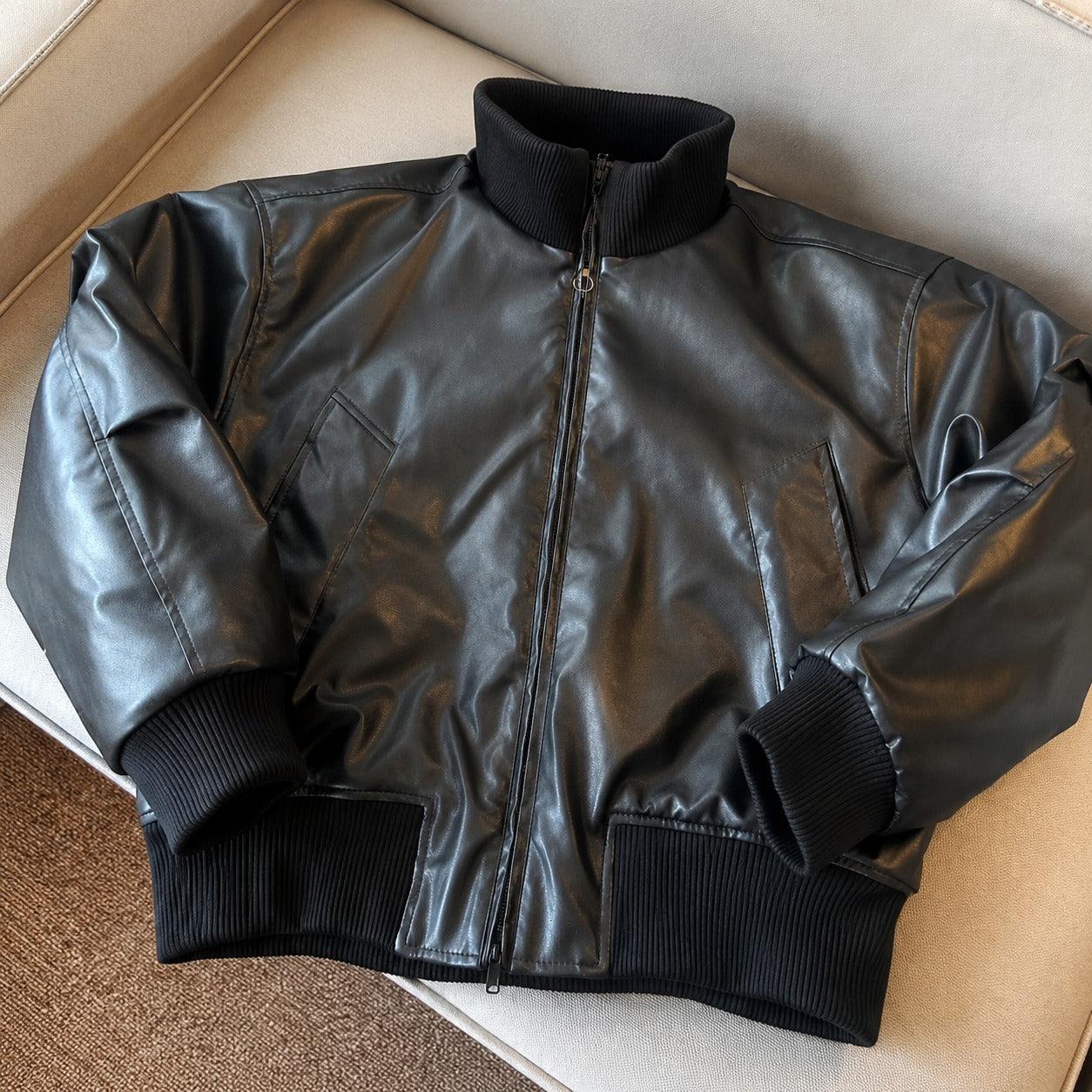Bomber Jacket Travis™ with Zip Front And Ribbed Trim