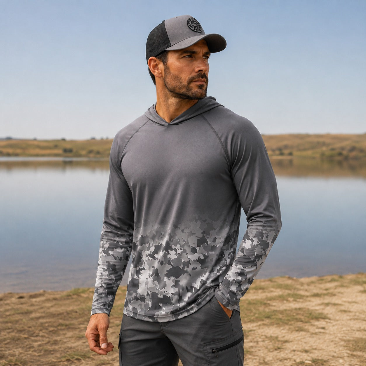Fishing Shirt Scott™ with Hood, UPF 50+ and Breathable Fabric