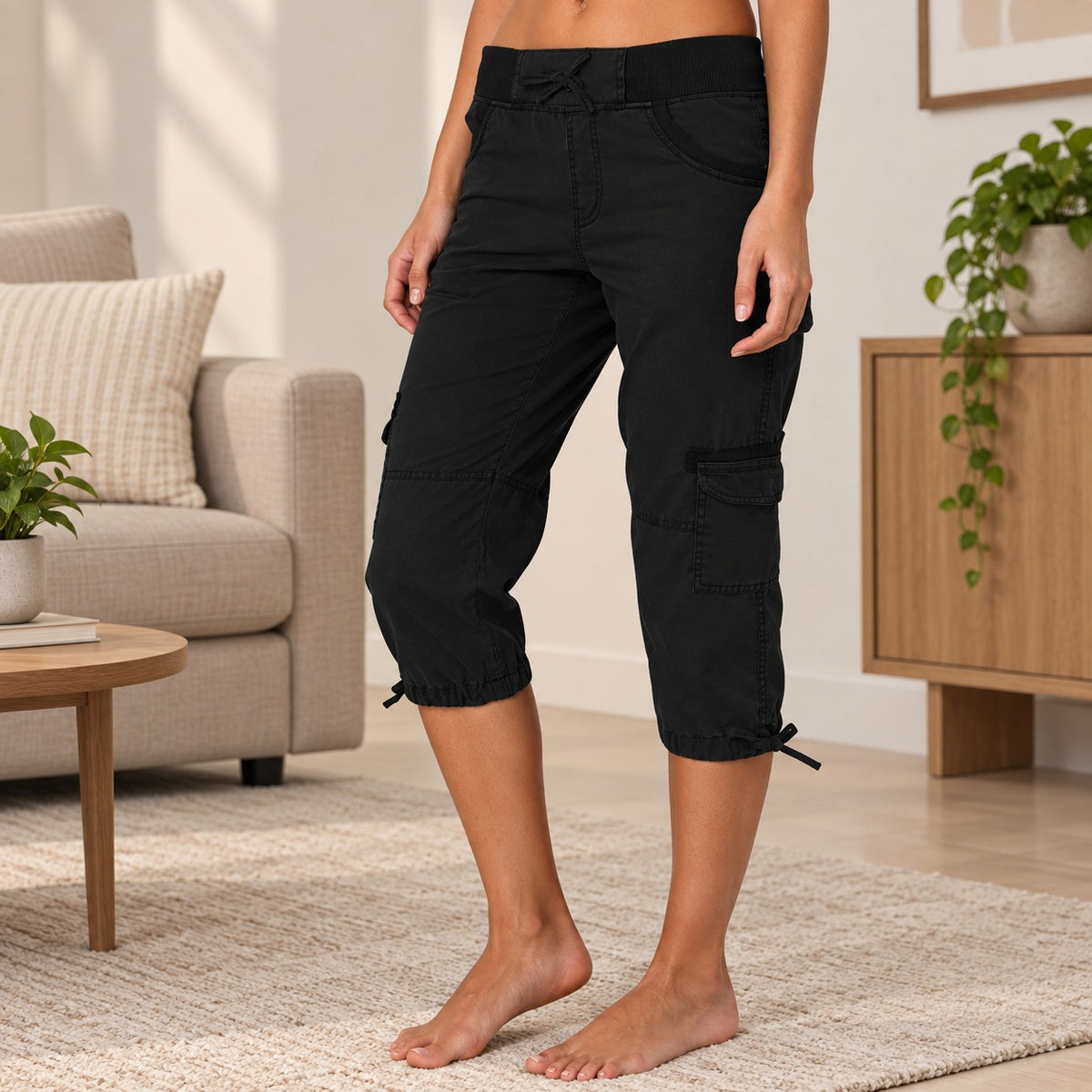 Capri Pants Hadley™ with Wide Waistband and Utility Pockets