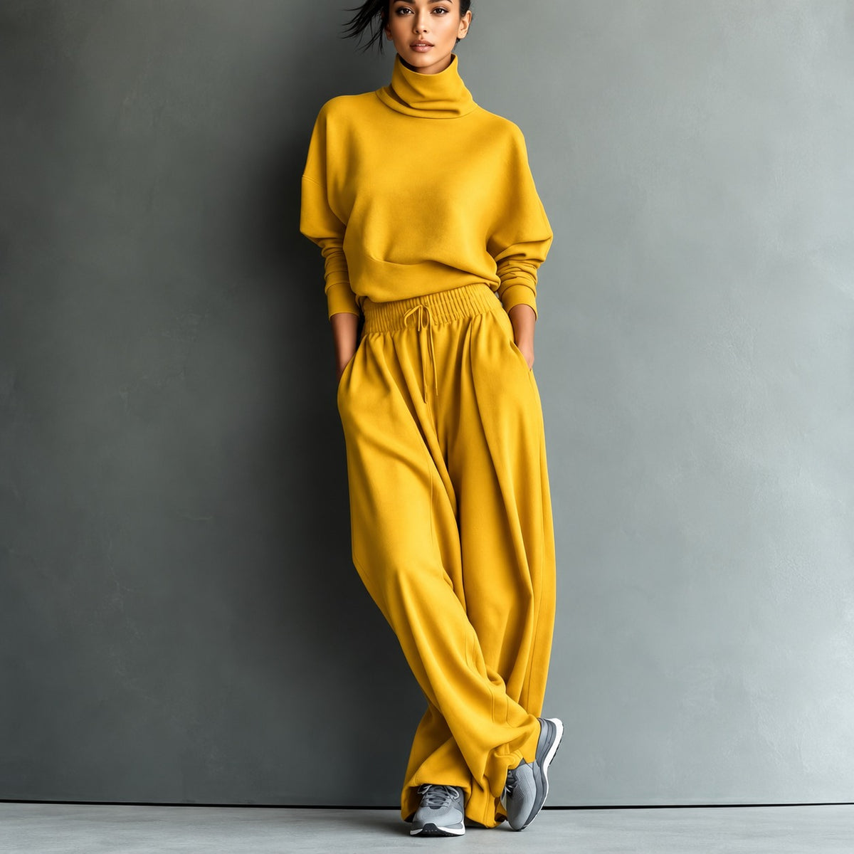 Set April™ with Turtleneck Top and Wide-Leg Pants