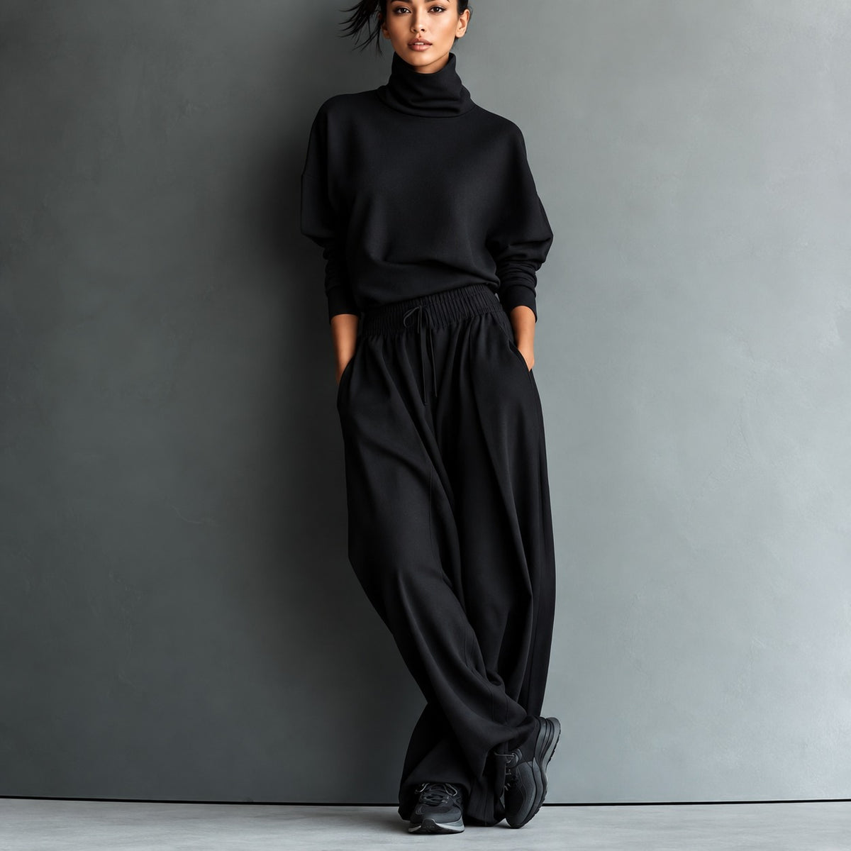Set April™ with Turtleneck Top and Wide-Leg Pants