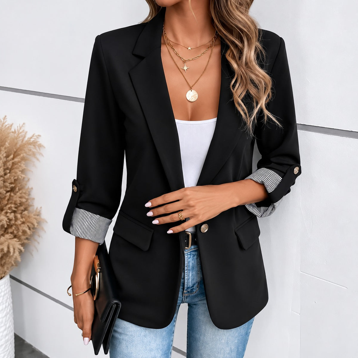 Blazer Alexandria™ with Classic Lapels, Flap Pockets and Striped Cuffs