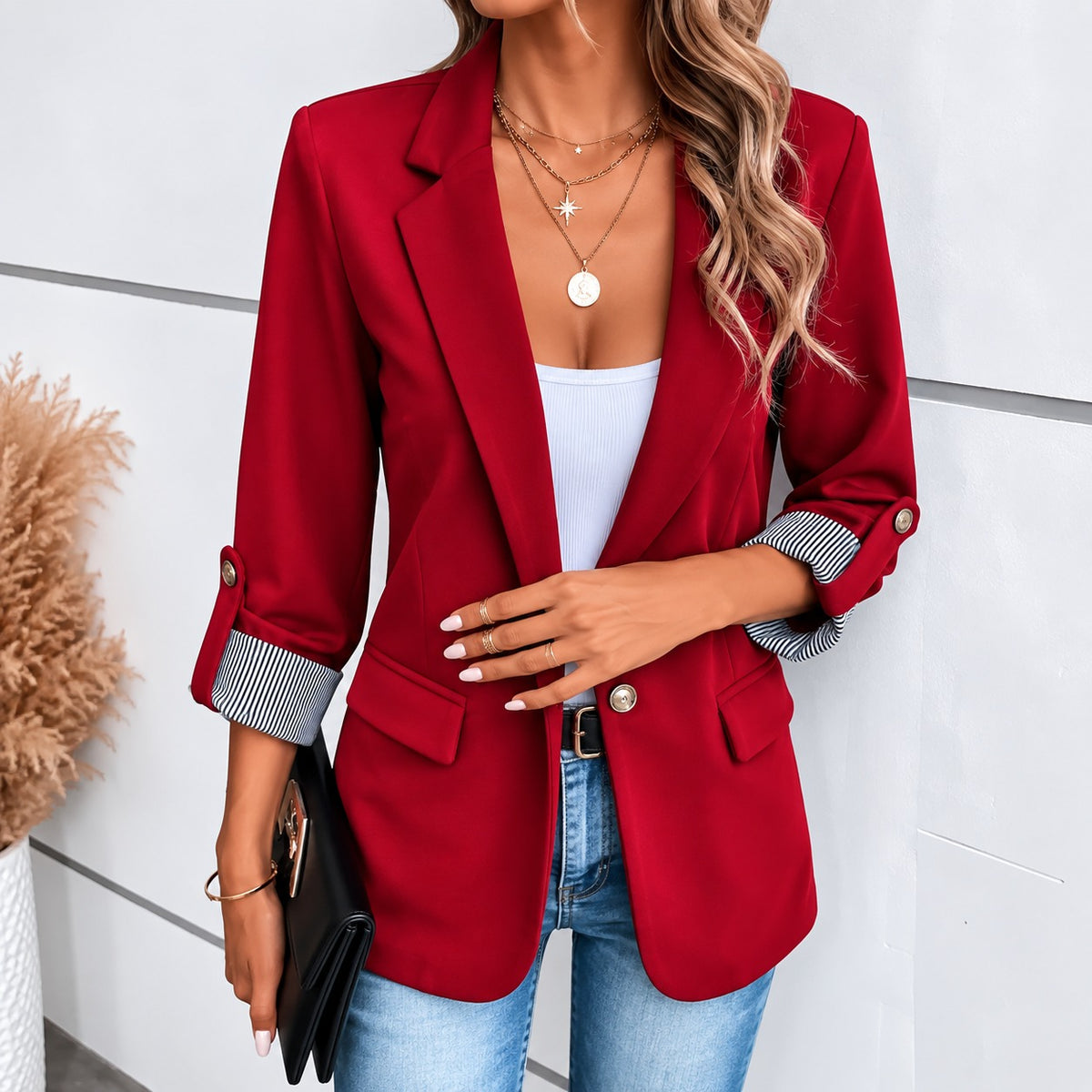 Blazer Alexandria™ with Classic Lapels, Flap Pockets and Striped Cuffs