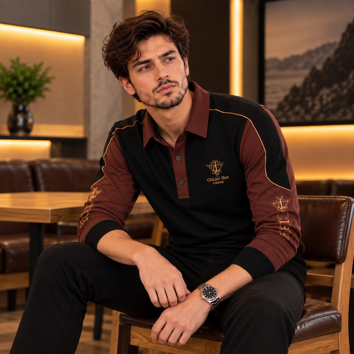 Polo Prescott™ with Contrast Panels, Piping and Embroidered Details
