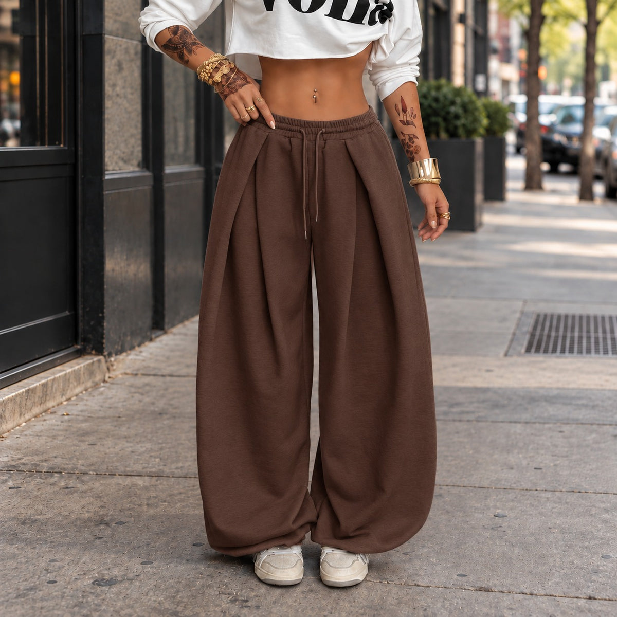 Vanah™ Wide-Leg Pants with Elastic Waist