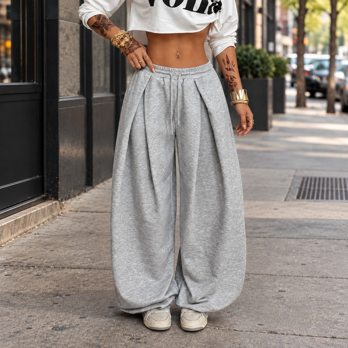 Vanah™ Wide-Leg Pants with Elastic Waist
