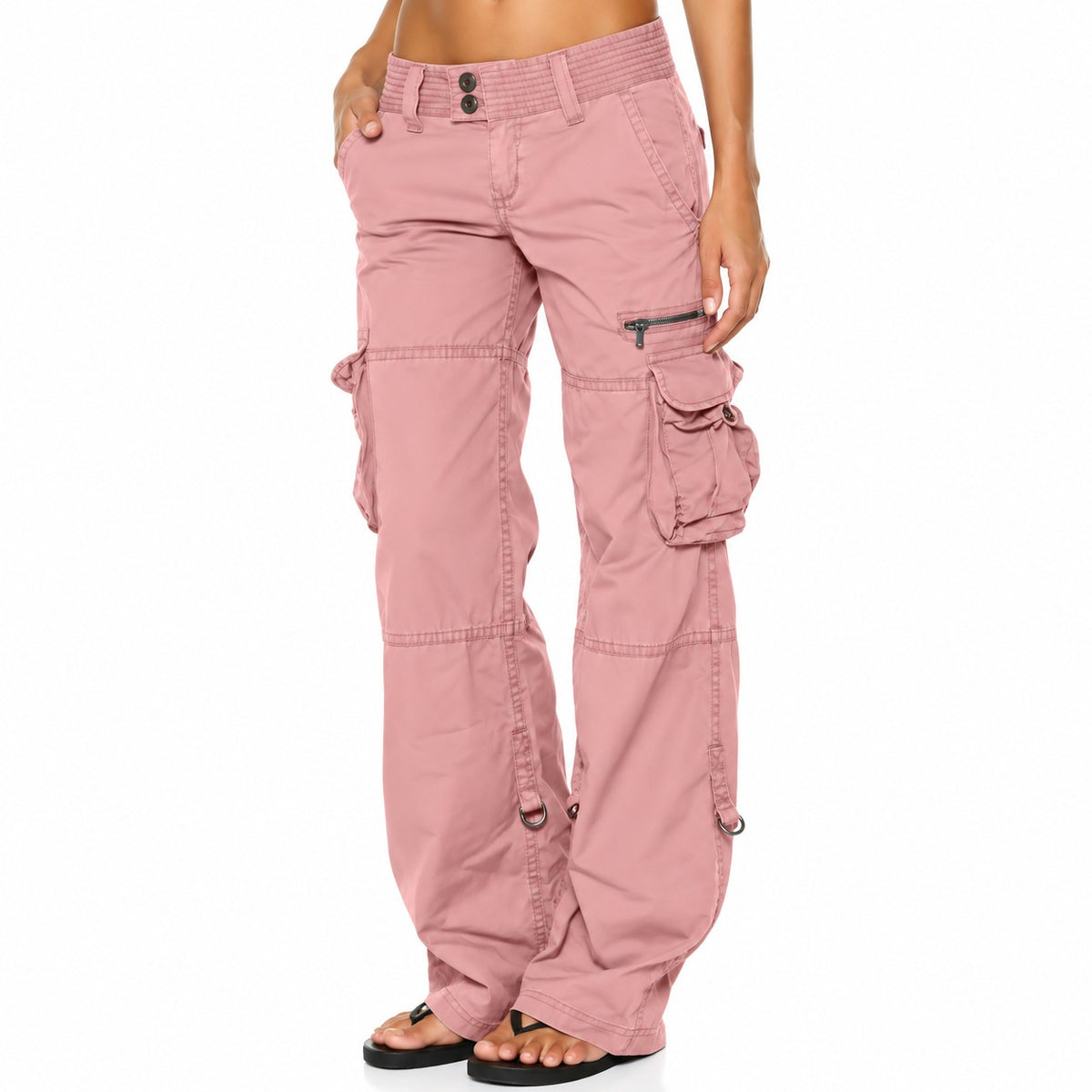 Norevia™ Cargo Pants with Utility Pockets, Wide-Leg Fit and Relaxed Style