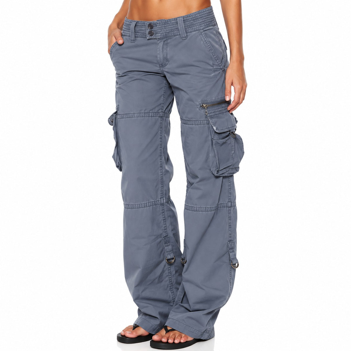 Norevia™ Cargo Pants with Utility Pockets, Wide-Leg Fit and Relaxed Style