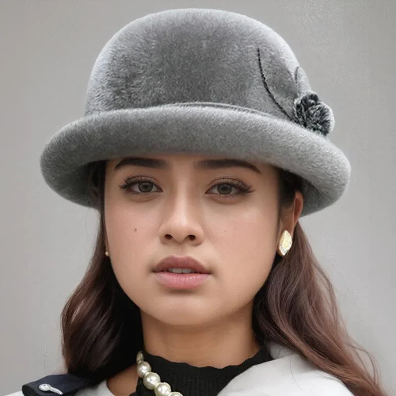 [🔥Last Day: Buy 1 Get 2 Free]  Clémence™ Hat in Synthetic Fox Skin / A Retro Touch that Celebrates Timeless Femininity!