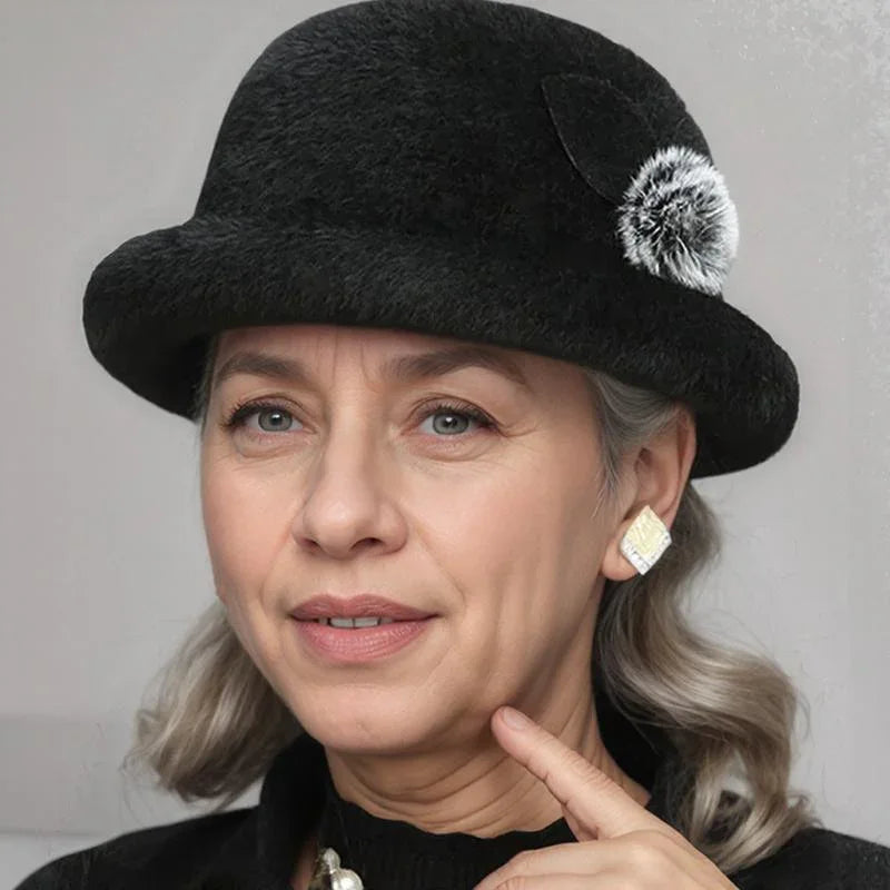 [🔥Last Day: Buy 1 Get 2 Free]  Clémence™ Hat in Synthetic Fox Skin / A Retro Touch that Celebrates Timeless Femininity!