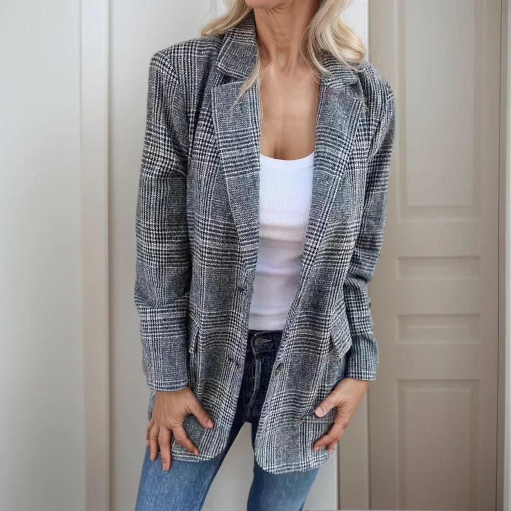 Madrid™ Blazer in Classic Plaid with Structured Lapel / An Icon of Style, Versatility and Elegance!