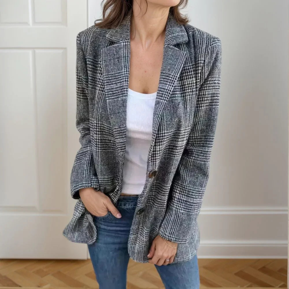 Madrid™ Blazer in Classic Plaid with Structured Lapel / An Icon of Style, Versatility and Elegance!