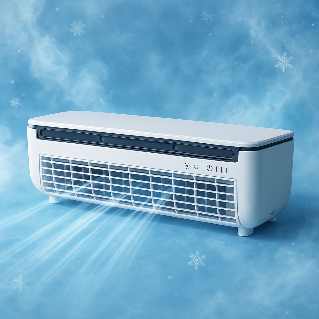 Mini Air Conditioner Modern Foyer™ No-Drill Installation / Say Goodbye to Intense Heat and Enjoy Instant Energy-Saving Cool Air for Your Home!