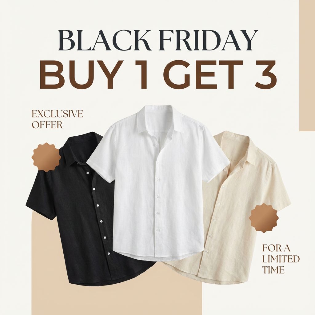[BUY 1 GET 3] Vibratto™ Shirt in Lightweight Cotton Linen / A Touch of Freshness and Premium Minimalism!
