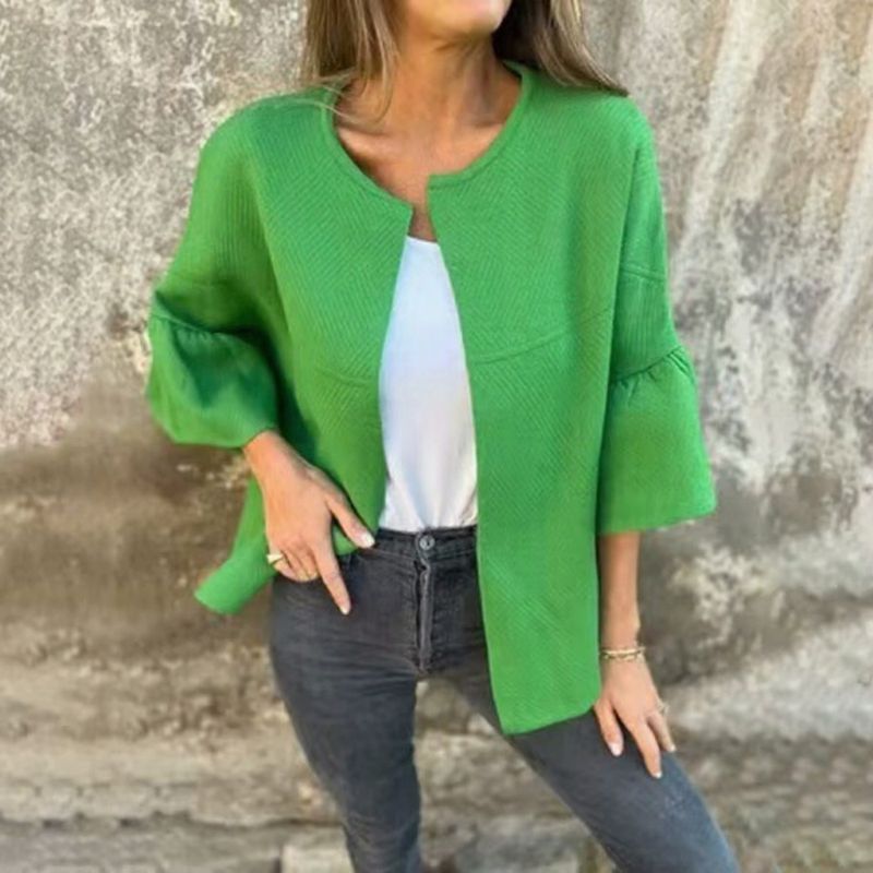 EverLuxe™ Cardigan in Heavyweight Knit with Voluminous Sleeves and Minimalist Cut / Timeless Elegance with Plenty of Lightness!