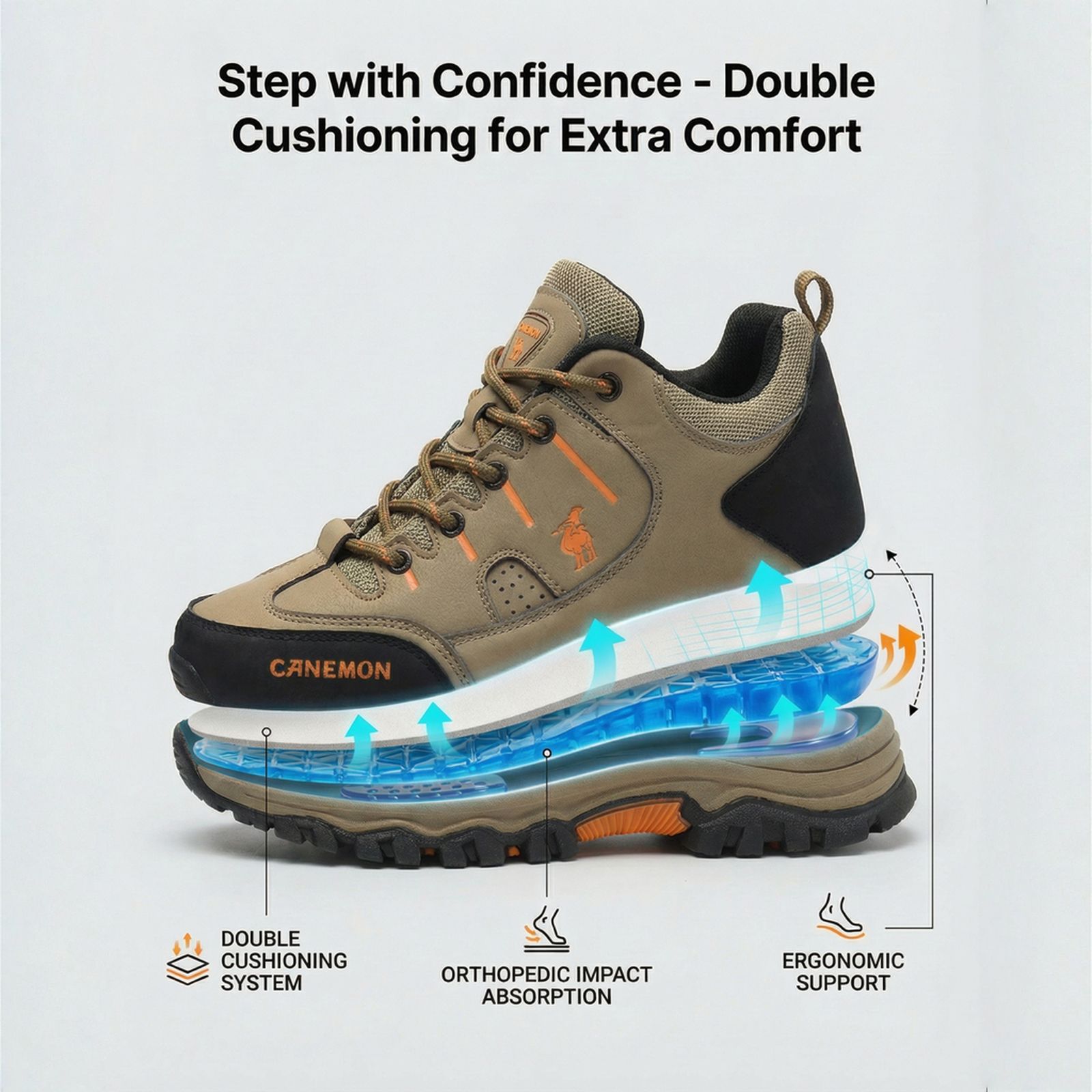 High-Resistance SafeTrail™ Boot with Anti-Impact Orthopedic Technology for Any Terrain!