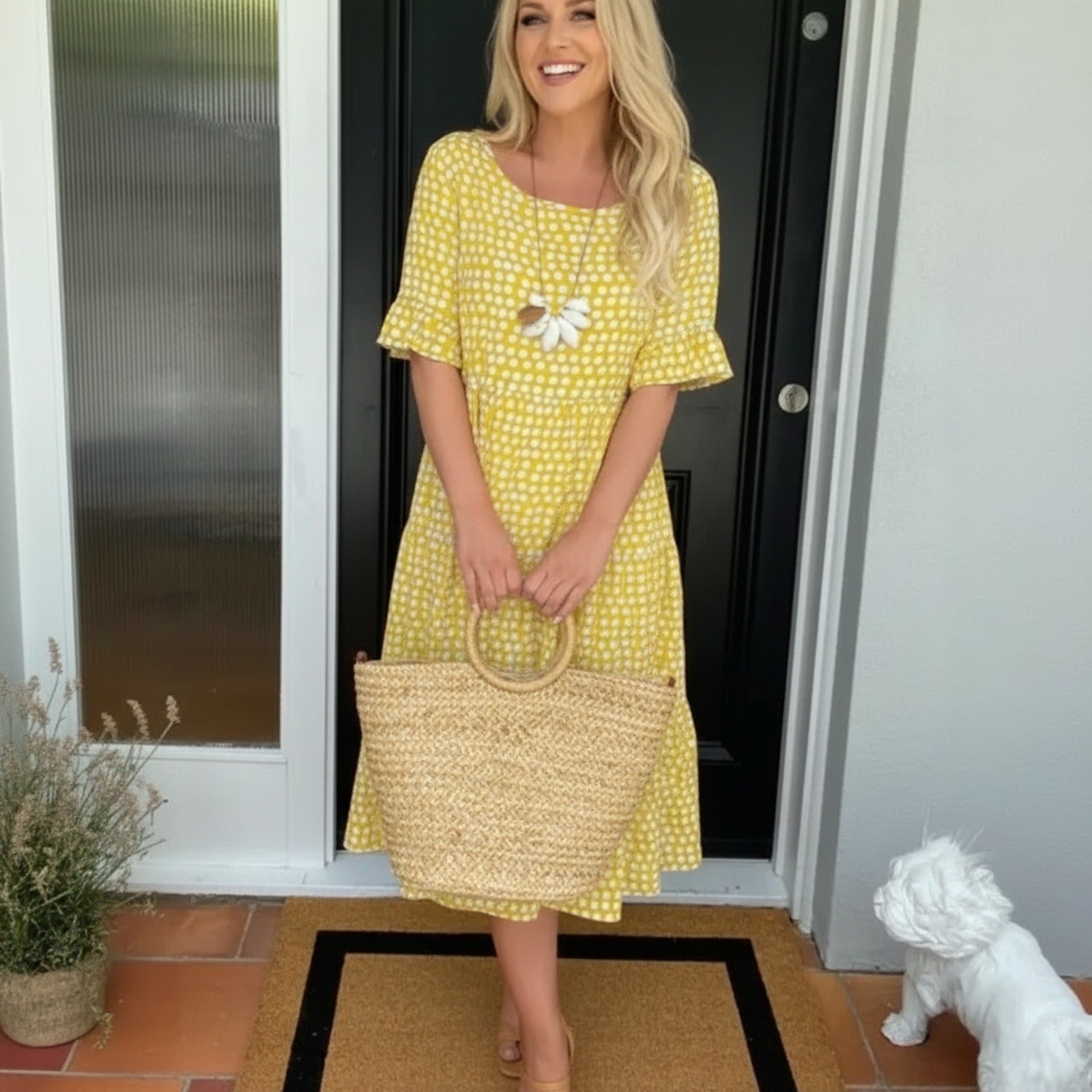 Eloria™ Dress with Relaxed Fit and Timeless Charm