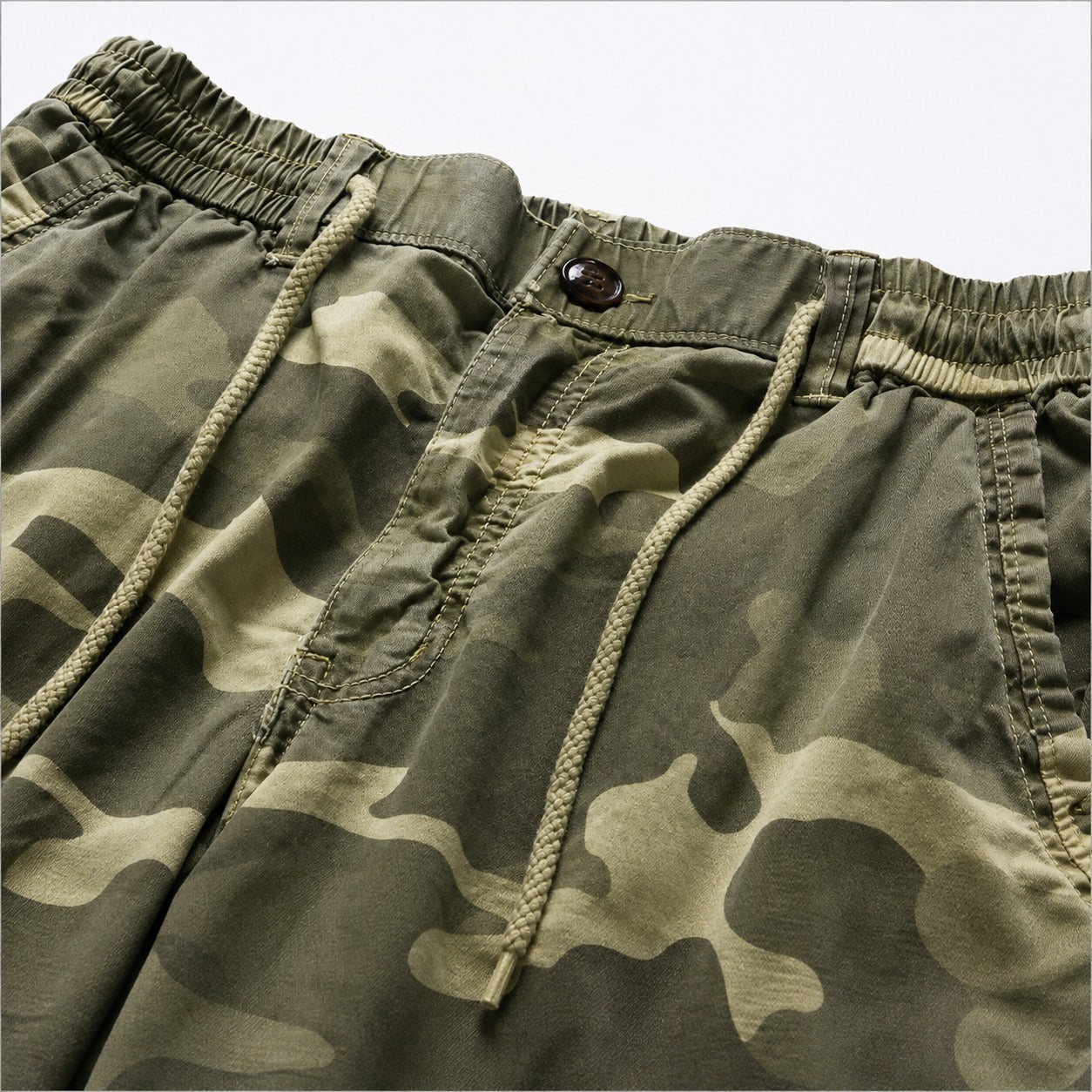 Bravik™ Cargo Shorts with Camouflage Print, Adjustable Waist and Utility Pockets.