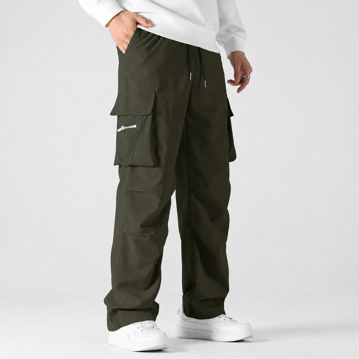 Toren™ Cargo Pants with Relaxed Fit, Side Pockets and Adjustable Waist