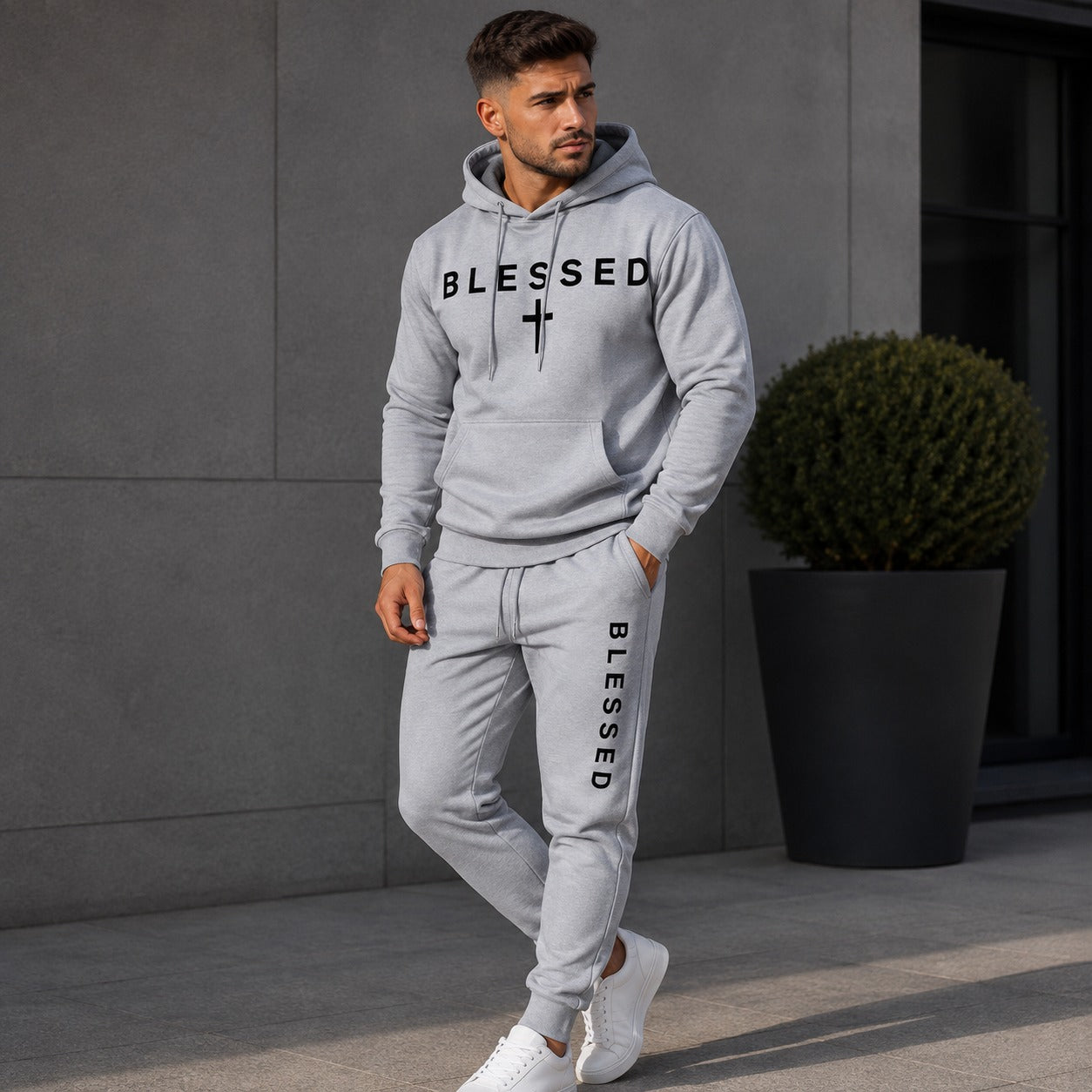 Braven™ 2-Piece Set with Hooded Sweatshirt, Kangaroo Pocket and Jogger Pants