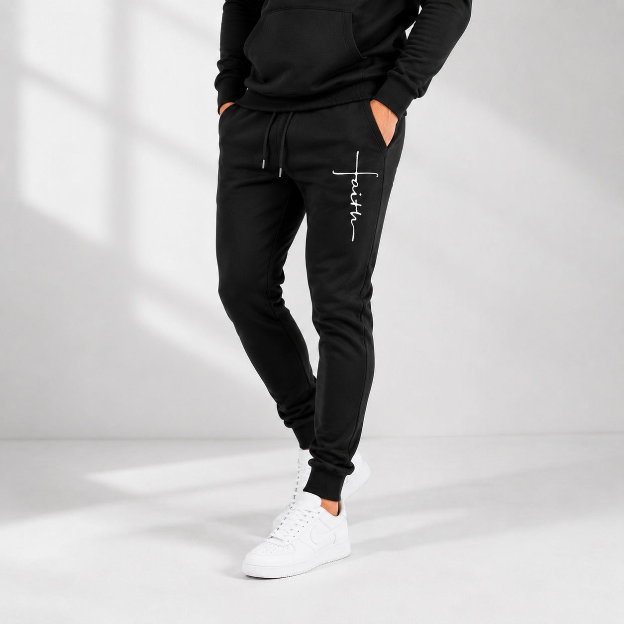 Raviel™ Faith Print Set with Hooded Sweatshirt and Jogger Pants