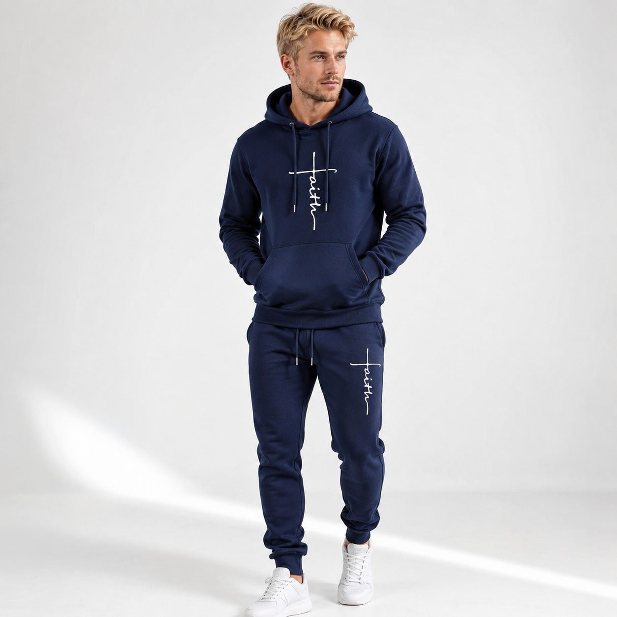 Raviel™ Faith Print Set with Hooded Sweatshirt and Jogger Pants