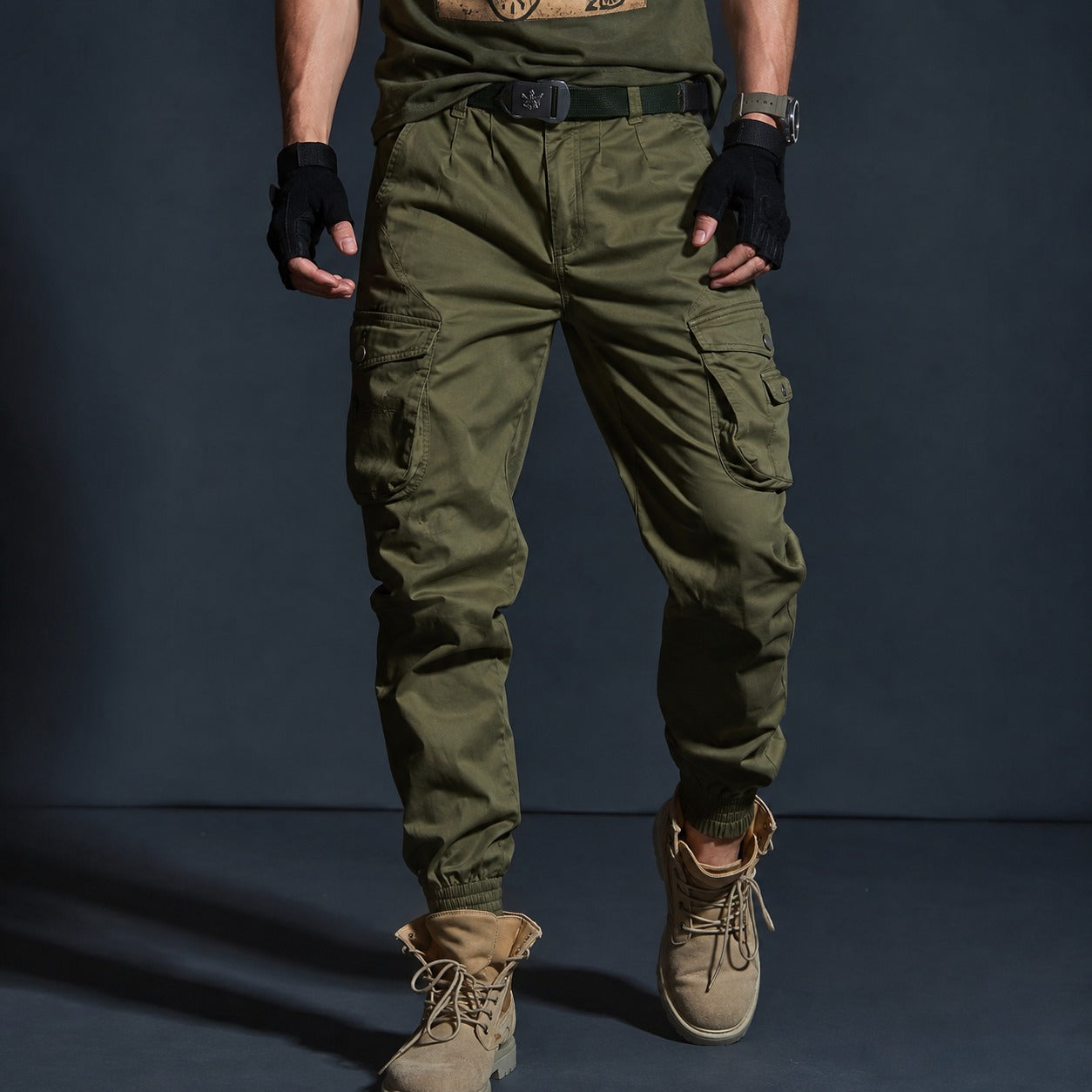 Roven™ Cargo Pants with Military-Inspired Tactical Styling and Jogger Cuffs