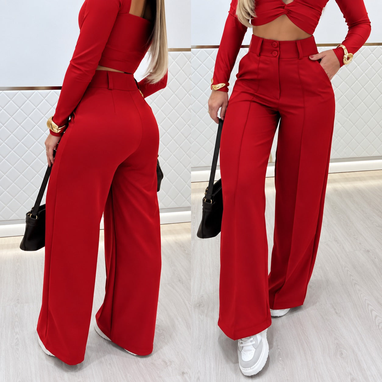 Marcelie™ Premium Tailored High-Waist Palazzo Pants