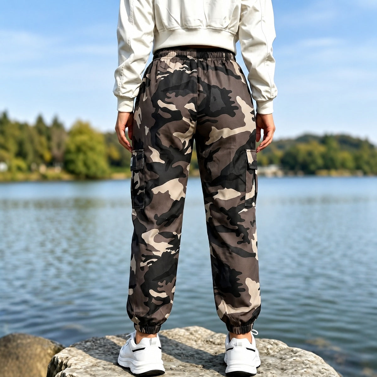Kensley™ Cargo Jogger Pants with Adjustable Waistband, Side Pockets and Relaxed Fit